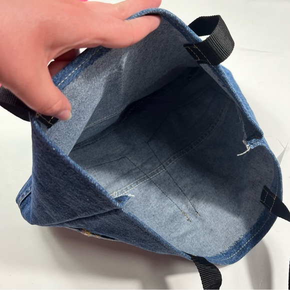 Handmade Carhartt Denim Patchwork Small Shoulder Tote Bag One Of a Kind Y2K - Picture 3 of 7